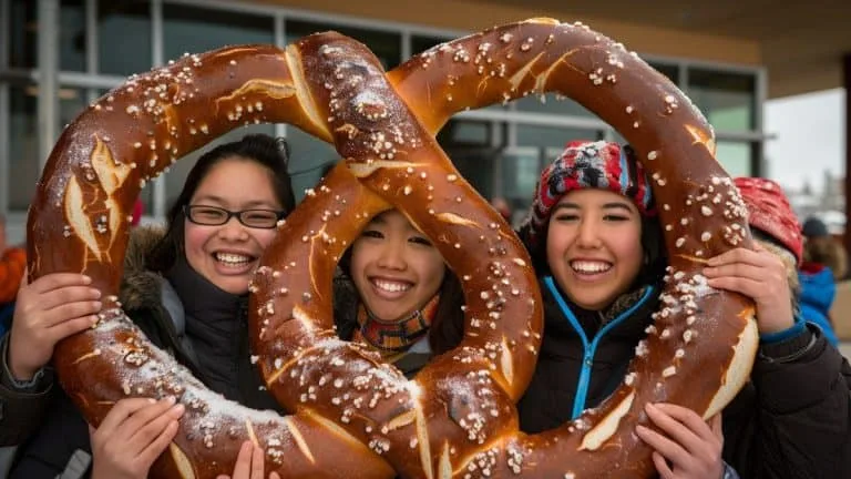 Comment 529 personnes ont-elles réussi à rentrer dans un bretzel géant ? Découvrez le record du monde battu !