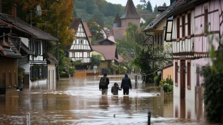 Inondations dans le nord de l'Alsace : Regardez les images choc des routes coupées et découvrez pourquoi la vigilance orange est maintenue jusqu'à 22 heures !