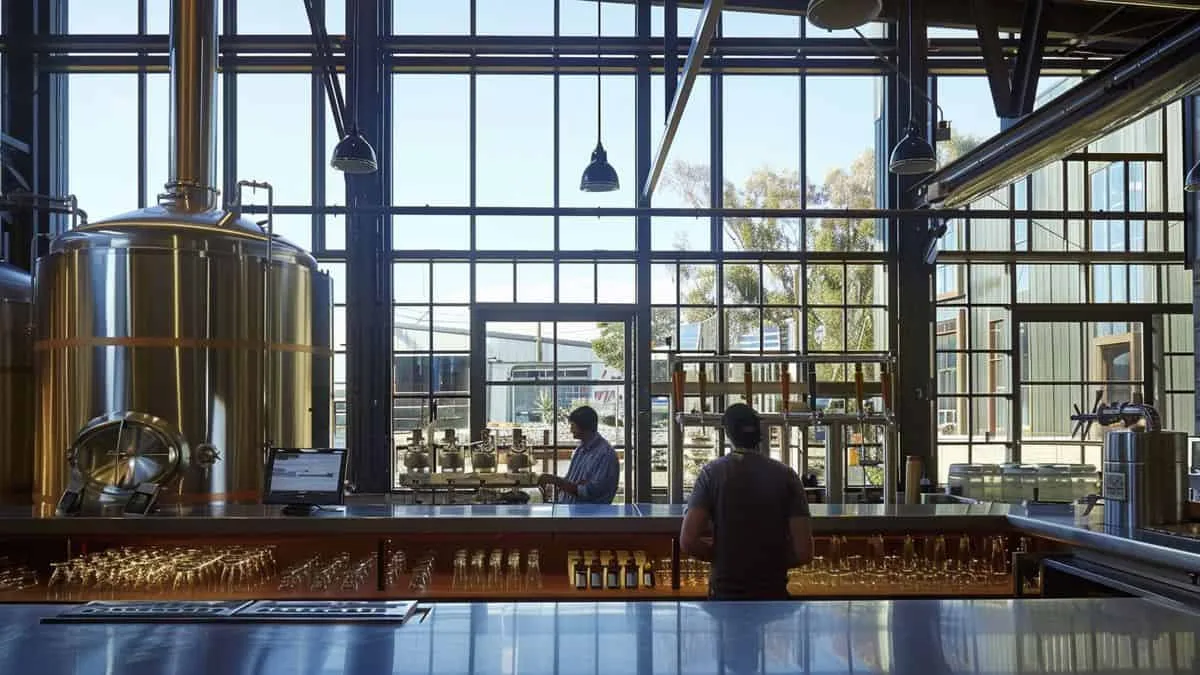 Découvrez l'univers des micro-brasseries en Alsace pour une expérience de dégustation de bière unique - Alsace Voyage Watch the production process through large windows at the brewery.