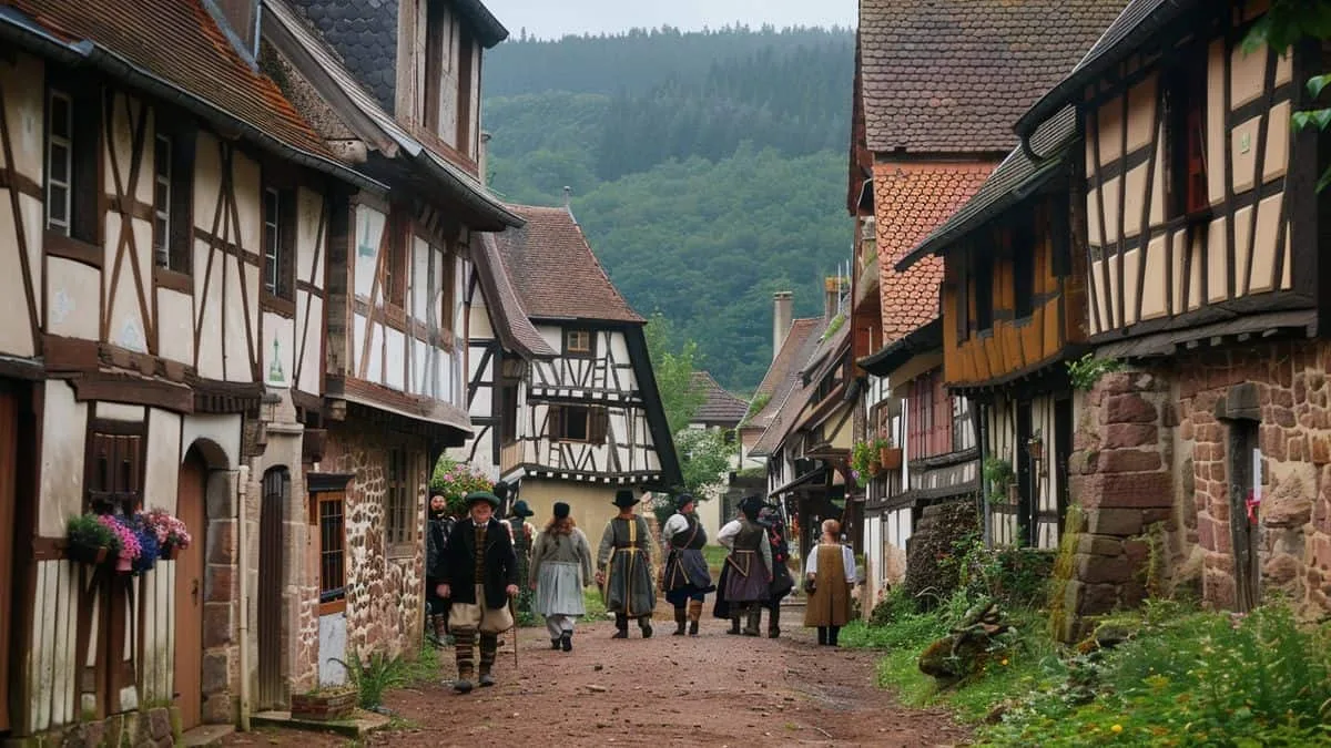 Tensions between Alsace and Limousin highlighted by historical reenactments.
